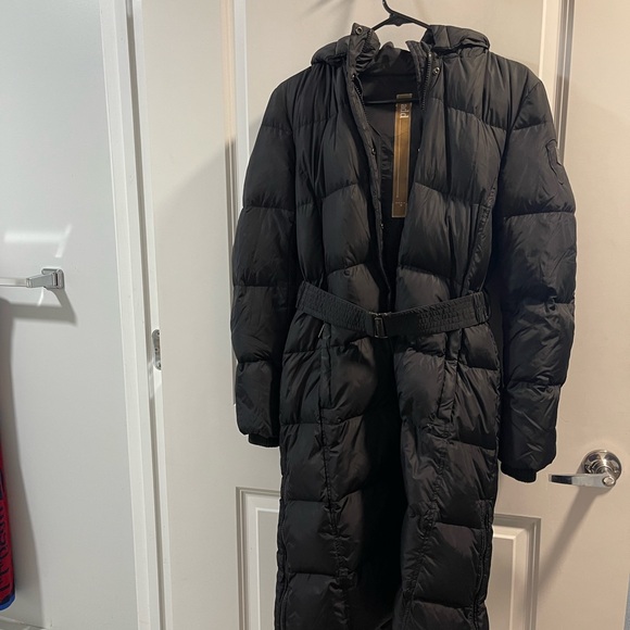 Add Down Jackets & Blazers - Add Down Black Long Puffer Coat with Belt - Women Jackets & Coats
